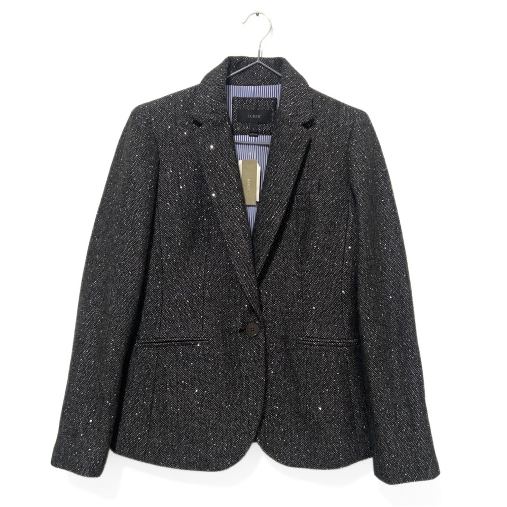 J. Crew Dark Gray Tweed Blazer